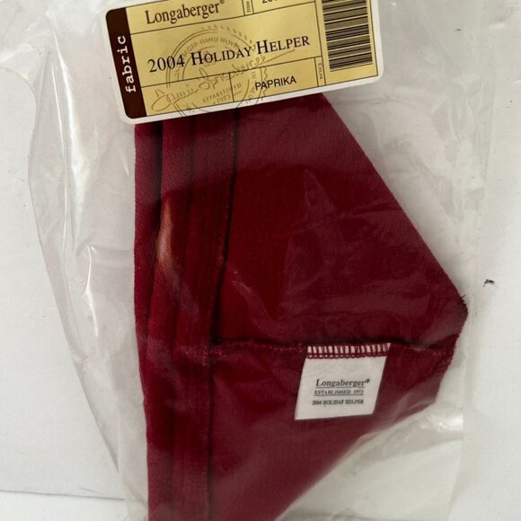 Longaberger 2004 Holiday Helper Basket Liner NEW Paprika #2003627 - Picture 1 of 4